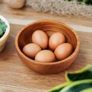 Tazones de Cereal de Madera de Teca Javanesa Clásica, Hechos a Mano, Tazón de Servir de Madera Natural - Product Image 4