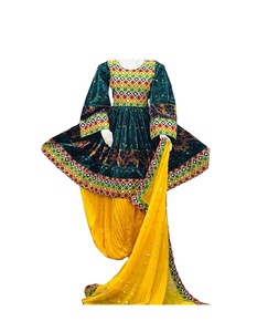 งานฝีมือ afghan Kochi Saree ปักเต็มรูปแบบวัฒนธรรม Pashtun สะท้อนให้เห็นถึง salwar kameez สำหรับงานแต่งงานและปาร์ตี้ - Product Image 1