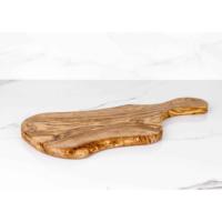 Planche à découper rectangulaire en bois d'olivier ArtisRaw, faite à la main, design rustique, écologique, durable, épaisseur 2,0 cm, qualité supérieure