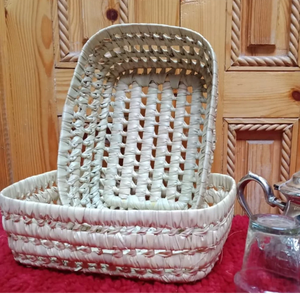 Juego de 2 cesta de paja marroquí Cesta Berber, cesta de almacenamiento i - Product Image 1