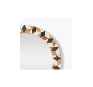 Hand Crafted Low MOQ <b>Vintage</b> Wood and Resin Wall Decorative Round <b>Mirror</b> Customized Manufacturer Wholesaler - Product Image 3