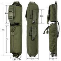 Pochette tactique respirante Molle pour accessoires, sac à bandoulière, fixation pour sac à dos, organisateur d'outils de chasse en polyester durable