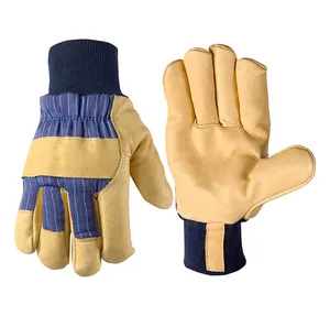 新品来样定做服务最新时尚工作手套定制价格可调皮革工作手套