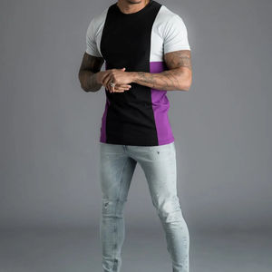 Venta al por mayor de camisetas de cuello redondo de manga corta 100% algodón Slim Fit colorido camiseta en blanco para la impresión digital - Product Image 4