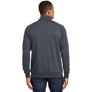 Athletic Quarter-Zip Raglan Fleece Heather <b>Navy</b> Sweatshirt - Lightweight and Warm Sweatshirt with Raglan Sleeves - Product Image 3