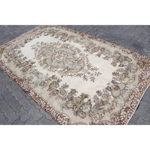 Tapis turc vintage de 5,4 x 9,2 pieds, grand tapis, tapis oriental brun - Product Image 2