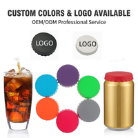 Penutup Kaleng Soda Silikon dengan Logo Custom, Bebas BPA, Anti Bocor - Tutup Kaleng Minuman yang Dapat Digunakan Kembali untuk Piknik & Acara Luar Ruangan