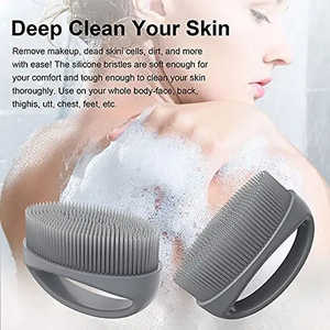 Exfoliante Corporal de Silicona Fácil de Limpiar con Mango, Práctico Cepillo de Limpieza Exfoliante - Product Image 3