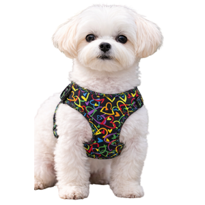 <b>Yellow</b> Pattern <b>Dog</b> <b>Harness</b> Adjustable Lightweight Padded Pet Chest Vest with Breathable Mesh - Product Image 2