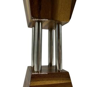 New Arrival 2025 Custom High Quality Creative Acacia Wood Decorative Wooden <b>Candle</b> Holder - Product Image 4