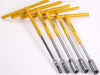 Kunci Soket T-Handle 6 19mm Hex Socket Baja Karbon Tinggi Berlapis Karet Torsi Tinggi Kontrol Stabil Siap Pakai
