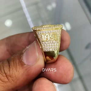 Men's Hip Hop Unique Style Championship Ring Custom Letter Number VVS Moissanite 925 Silver Passes Diamond <b>Wedding</b> Party - Product Image 4