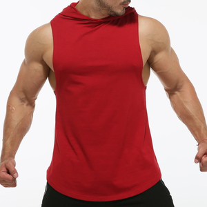 Custom Plus Size Muscle Men's Fitness Hoody Workout <b>Sleeveless</b> <b>Tshirt</b> Gym Tank Top Hoodie 100% Cotton Quick Dry & Breathable - Product Image 6