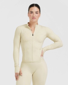 Ropa activa para mujer Cremallera completa Gimnasio Fitness Chaqueta Invierno A prueba de viento Slim Fit Manga larga Yoga Top Impreso Reversible Tallas grandes - Product Image 3