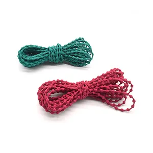 For Low Moq Manufacturer Factory Custom Round Decorative Nylon Latex Elastic Cord String Rope Gourd Shoelace Shoe Lace