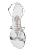 Sandales d'été de luxe pour femmes Nouveau style bohème Chaussures en cristal avec talons bas Sandwich Toe Bling Colorful Breathable Beach Shoes
