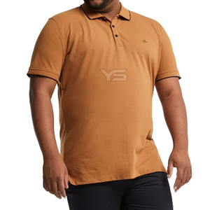 Jersey de LICRA de algodón de alta calidad para hombre, transpirable, para golf y negocios, polo, Impresión de logotipo personalizado, diseño bordado Plus - Product Image 4