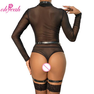 En stock, Harnais de corps noir à <span class=keywords><strong>taille</strong></span> haute avec <span class=keywords><strong>porte</strong></span>-jarretelles, Lingerie gothique sexy de bondage pour femmes, Vente en gros, Expédition rapide - Product Image 3