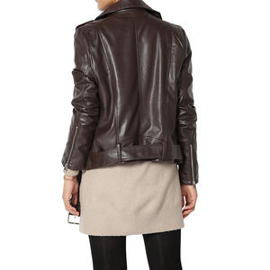 Veste en cuir PU dur noir pour hommes avec fermeture éclair de luxe de créateur avec étiquette personnalisée pour le printemps et l'automne - Product Image 4