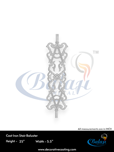 Balaustre de Hierro Fundido Gris, Moldeado en Arena, Super Pulido con Gran Granallado, Barandilla de Escalera, Estructura Moderna sin Marco para Balcón - Product Image 3