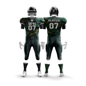 Tenues de football américain entièrement personnalisées, respirantes, antibactériennes, 100% polyester, séchage rapide, grande taille, impression personnalisée - Product Image 3