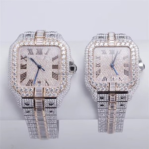 Reloj Mecánico de Lujo con Diamantes Moissanite VVS para Hombre, Estilo Hip Hop Completamente Blanco, Reloj Personalizado de Oro, Plata y Cristal - Product Image 5