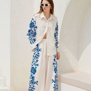 Ensemble long 2 pièces en mousseline de soie pure, sans manches, broderie, aspect magnifique, dernière collection de vêtements de créateur, forte demande, haute qualité - Product Image 1