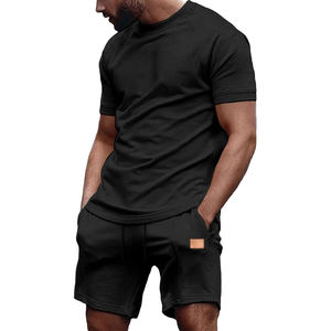 Mode hommes t-shirt et short ensemble décontracté streetwear élégant premium deux pièces tenue fantastiques fournisseurs et fabrication - Product Image 1