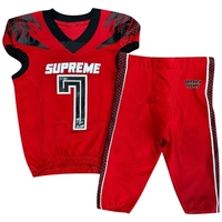 Uniformes de football américain brodés de qualité supérieure, en twill, sublimation, respirants, 100% polyester, séchage rapide, antibactériens, manches courtes