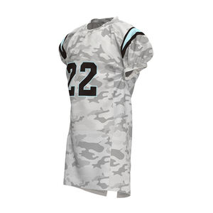 Uniforme de fútbol americano azul y blanco personalizado para jóvenes al por mayor, compra de uniformes de fútbol para conjuntos de equipos - Product Image 2