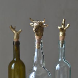 Handmade metal bottle <b>stopper</b> for wine bottles decorative tabletop accessory with modern stylish design - Product Image 5