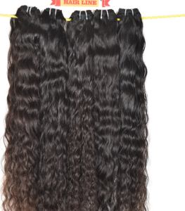 ผมมนุษย์แท้แบบไม่ผ่านกระบวนการถักทอแบบไม่ผ่านกระบวนการของอินเดียผมสีดำสำหรับผู้หญิงสีดำแบบคู่ - Product Image 3