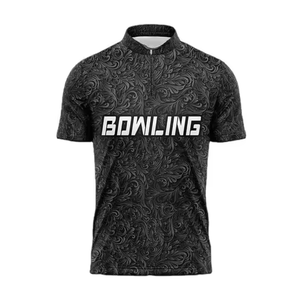 Chemise de bowling pour hommes personnalisée nouveau style impression par sublimation OEM chemises de bowling confortables à manches courtes et à séchage rapide avec logo - Product Image 3