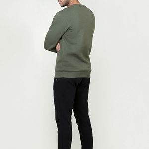 Sweat-shirt pour homme de haute qualité du fabricant, tissu lourd, hiver, uni, teinture unie, respirant, surdimensionné, vente en gros - Product Image 3