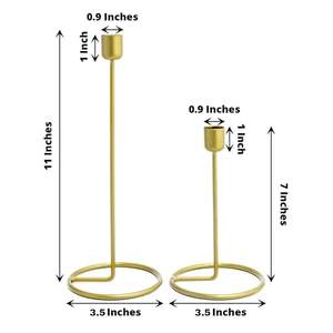 Magnifique design en métal, porte-bougie en 2 parties pour mariage, fête, hôtel et décoration de la maison, style moderne, pot à bougie - Product Image 3