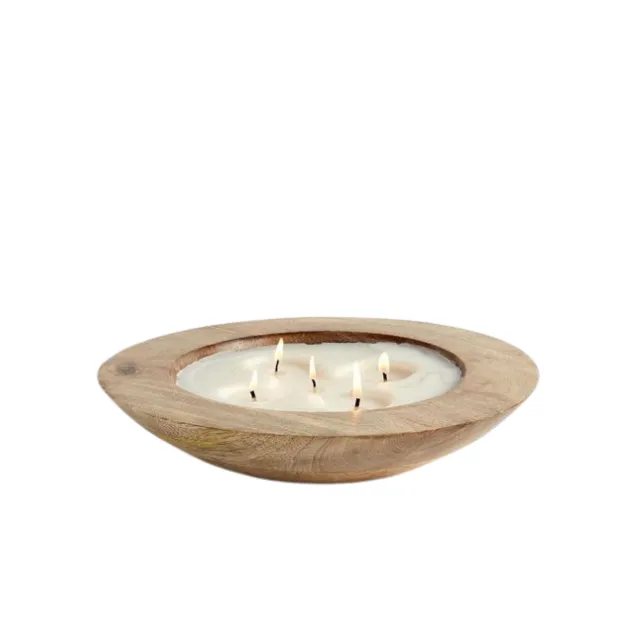 Venda quente de velas perfumadas tigela de madeira fragrância personalizada tigela de velas perfumadas comprar do fornecedor indiano