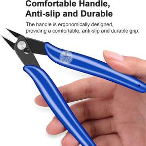 Coupe-fils en acier inoxydable 2 pièces, coupe-fils micro légers pour la fabrication de bijoux artisanaux, l'électronique, les modèles en plastique, les attaches zippées - Product Image 3