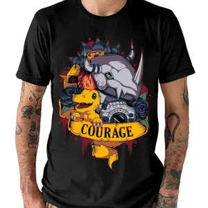 Camiseta Anime Digimon Courage, 100% Algodón Jersey, Diseño Deportivo con Estampado, Disponible en 240g y 280g - Product Image 2