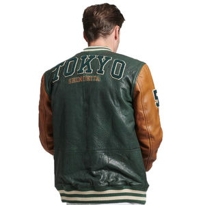 2026 Wholesale Trending Chenille Patches Stand Front Letterman College Bomber Baseball Pilot Winter Warm Outerwear Plus Size - Product Image 2