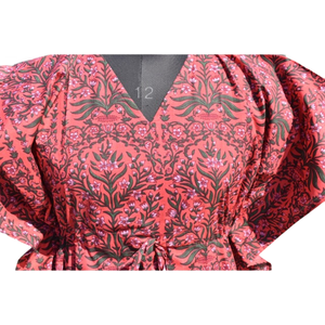 Caftan Robe de nuit en coton à imprimé floral pour femmes - Product Image 3