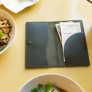 กระเป๋าสมุดเช็คหนังแท้ Cross Hatch กระเป๋าใส่บัตรทำจาก LBH-0097ปากีสถาน - Product Image 2