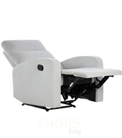 Fauteuil inclinable à bascule robuste pour salon, chambre, bureau à domicile, hôtel, salle à manger – Structure métallique, design moderne, confortable