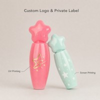 Tube de brillant à lèvres vide de 3 ml, emballage cosmétique en ABS, applicateur en forme d'étoile, couleur personnalisée, logo OEM ODM, vente en gros