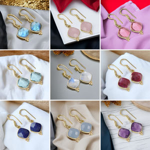 Wholesale 925 Sterling Silver Bezel Set Dangle <b>Earrings</b> <b>Citrine</b> Drop Trusted Fashion Supplier's Bulk Fashion Jewelry for Women - Product Image 5