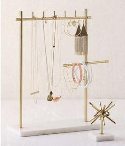 Decorative Metal Jewelry Stand Antique Brass Finish New Style Display <b>Holder</b> For <b>Necklace</b> Bracelet Earrings <b>Rings</b> Organizer - Product Image 6