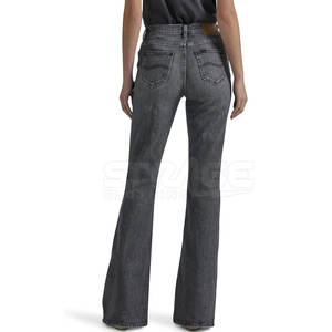 Pantalon en jean pour femme de qualité supérieure, décontracté, uni, avec tissu 100% coton, écologique et respirant pour un confort durable - Product Image 3