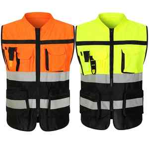 Chaleco cálido recubierto 2025, chaqueta personalizada de alta calidad, seguridad de alta visibilidad, impermeable, a prueba de viento, Pu, reflectante, a prueba de agua para hombres - Product Image 1