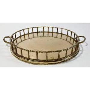 ถาดเสิร์ฟอาหารทรงกลมคุณภาพพรีเมียม ผลิตจากทองแดง ลายตอกแบบหรูหรา พร้อมหูจับ จากซัพพลายเออร์อินเดีย ขายดี - Product Image 6