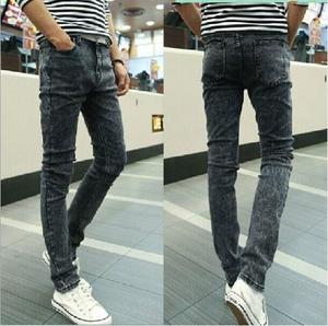 Wholesale <b>Men</b> Classic Jeans Pant Hot Selling Casual Pencil <b>Stretch</b> Fashion Customized Comfortable High Waist Snow Wash 100% - Product Image 5
