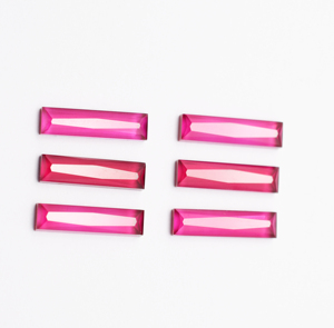 Dark Red <span class=keywords><strong>Ruby</strong></span>ファセットロングクリスタルスライス20X 5mmラボルビーコランダムファセットチューブDIYジュエリー - Product Image 3